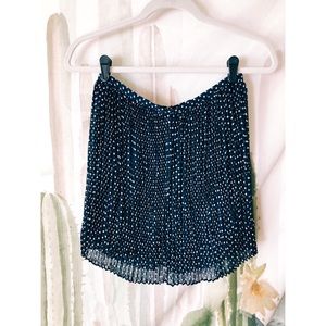 Madewell polka dotted pleated skirt